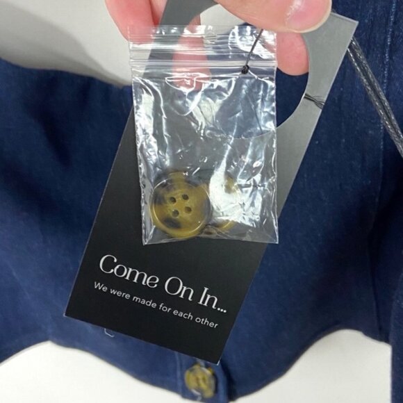 NWT Revolve Privacy Please Wilder Crop Top Dark Indigo Size XL New Boho Cropped - Picture 4 of 10